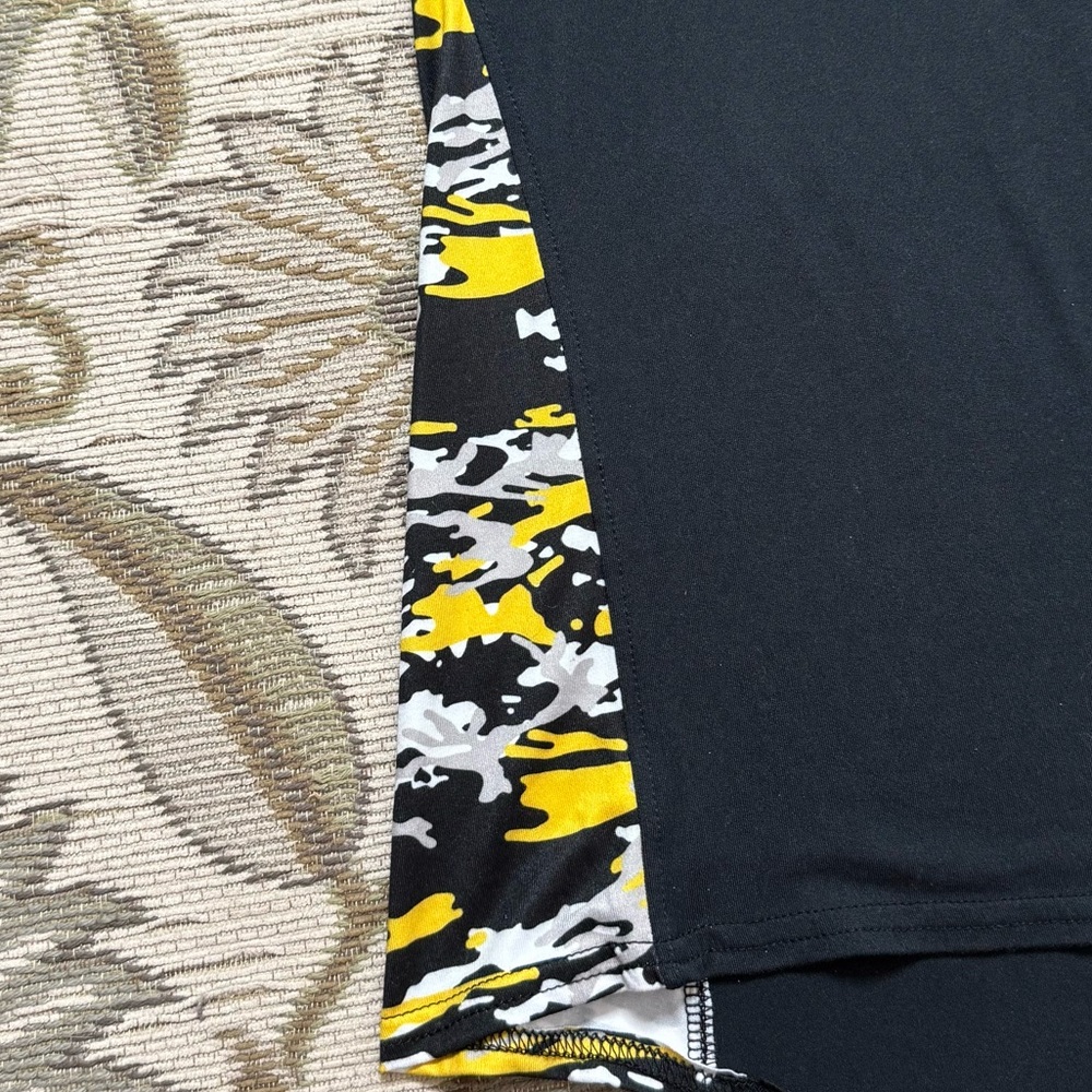 NFL Pittsburgh Steelers Shirt Top Camo High Low Hem Soft M Medium New - Picture 2 of 4